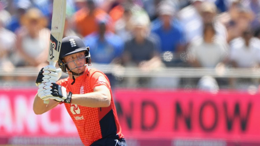 Jos Buttler guides one onto the leg side